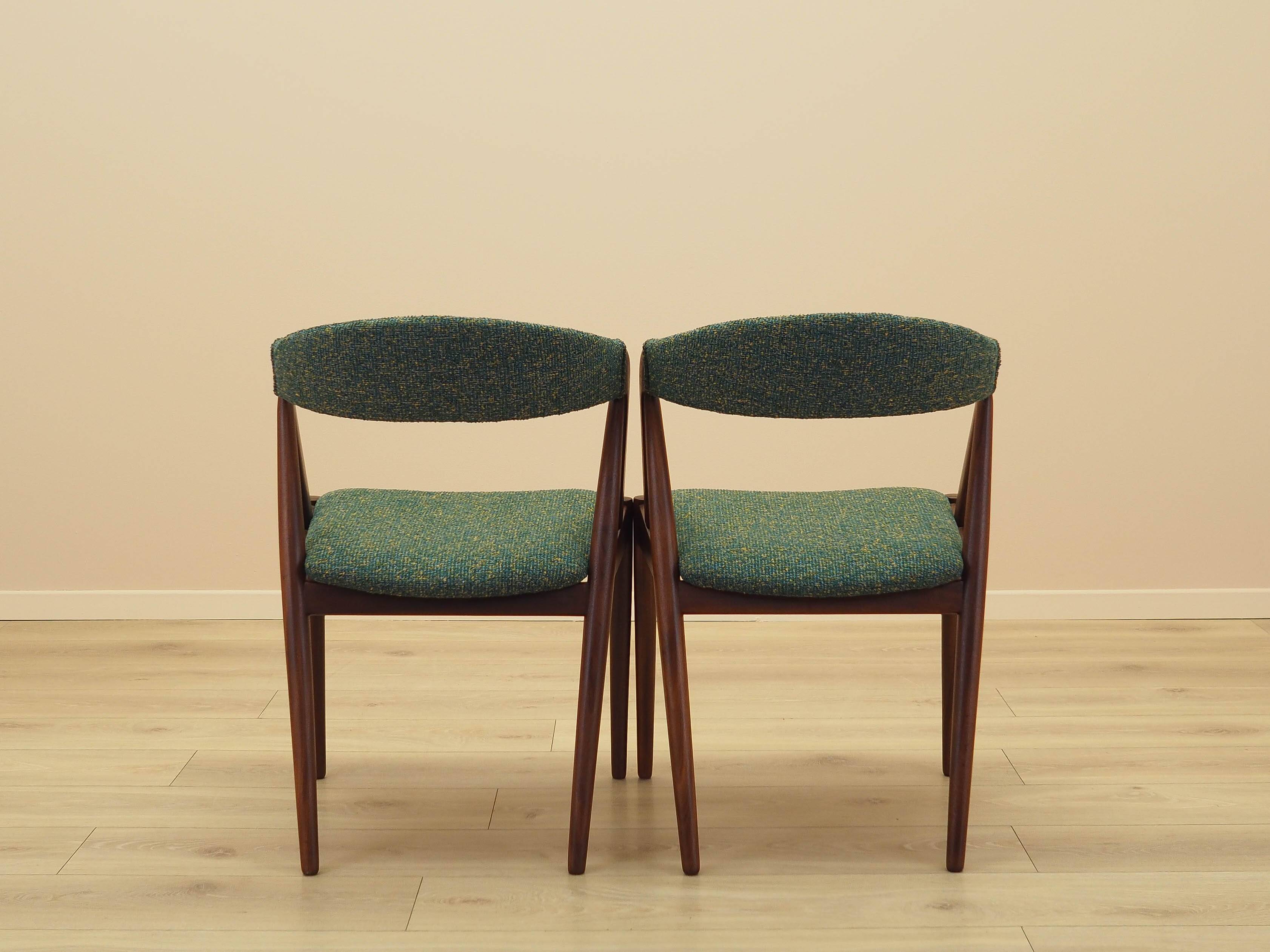 Set of two teak chairs, Danish design, 1970s, designer: Kai Kristiansen