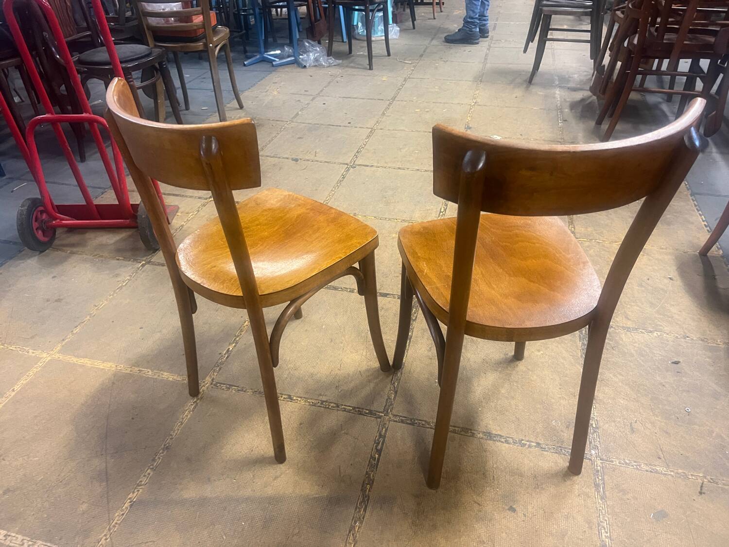Pair of old bistro chairs