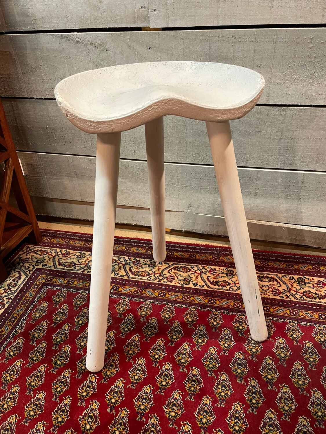 Vintage Scandinavian design tripod high stool