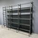 Industrial Iron Library Wall Shelving Cabinet