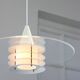 Scandinavian Duett Plexiglas and Metal Pendant Lamp from Landskrona Sweden