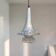 Lampe suspendue en aluminium argenté de l'ère spatiale