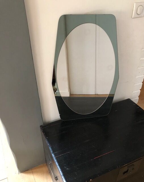 Tinted double mirror 80s size 66x43cm