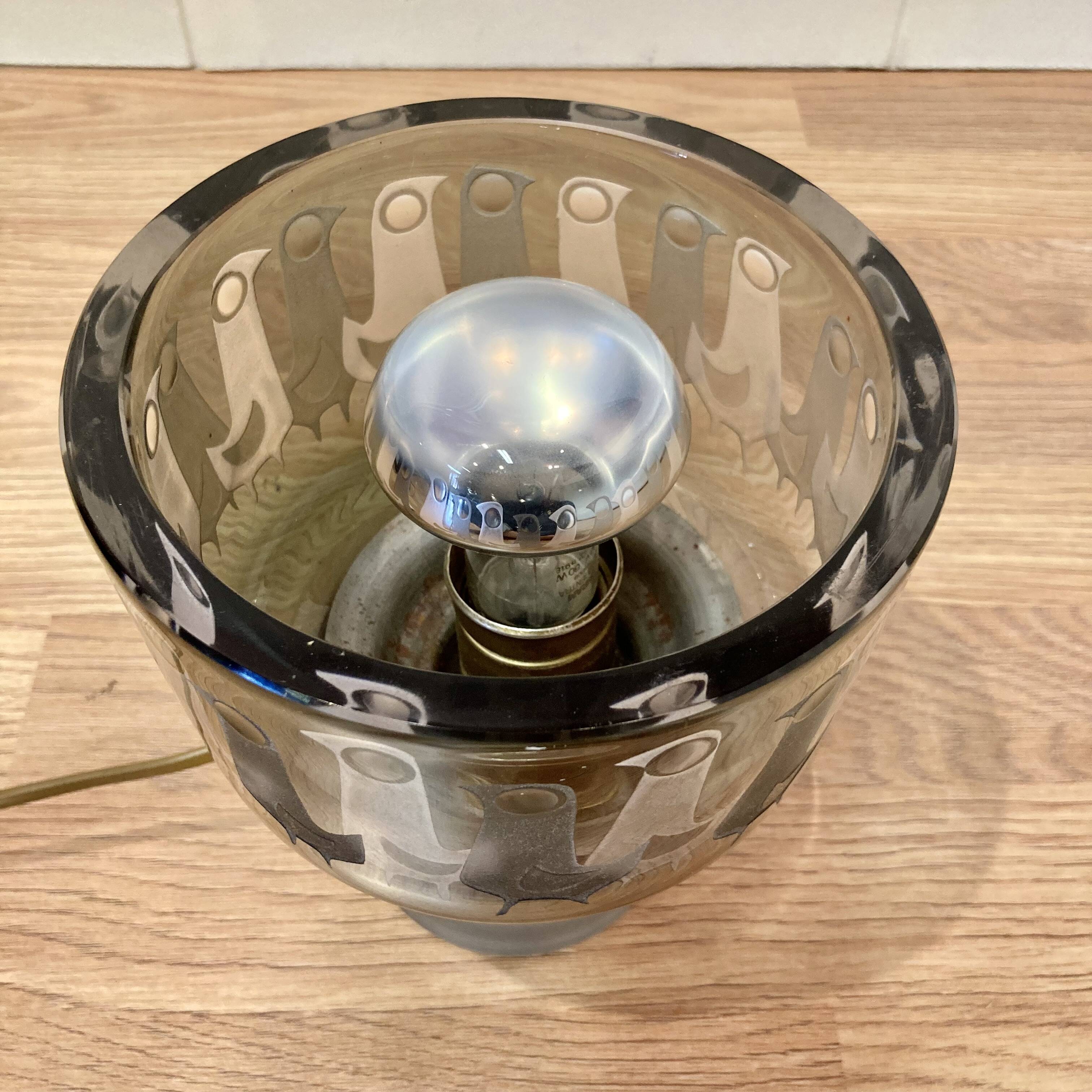 LARGE LAMP FULLY GLASS DESIGN 1950.
