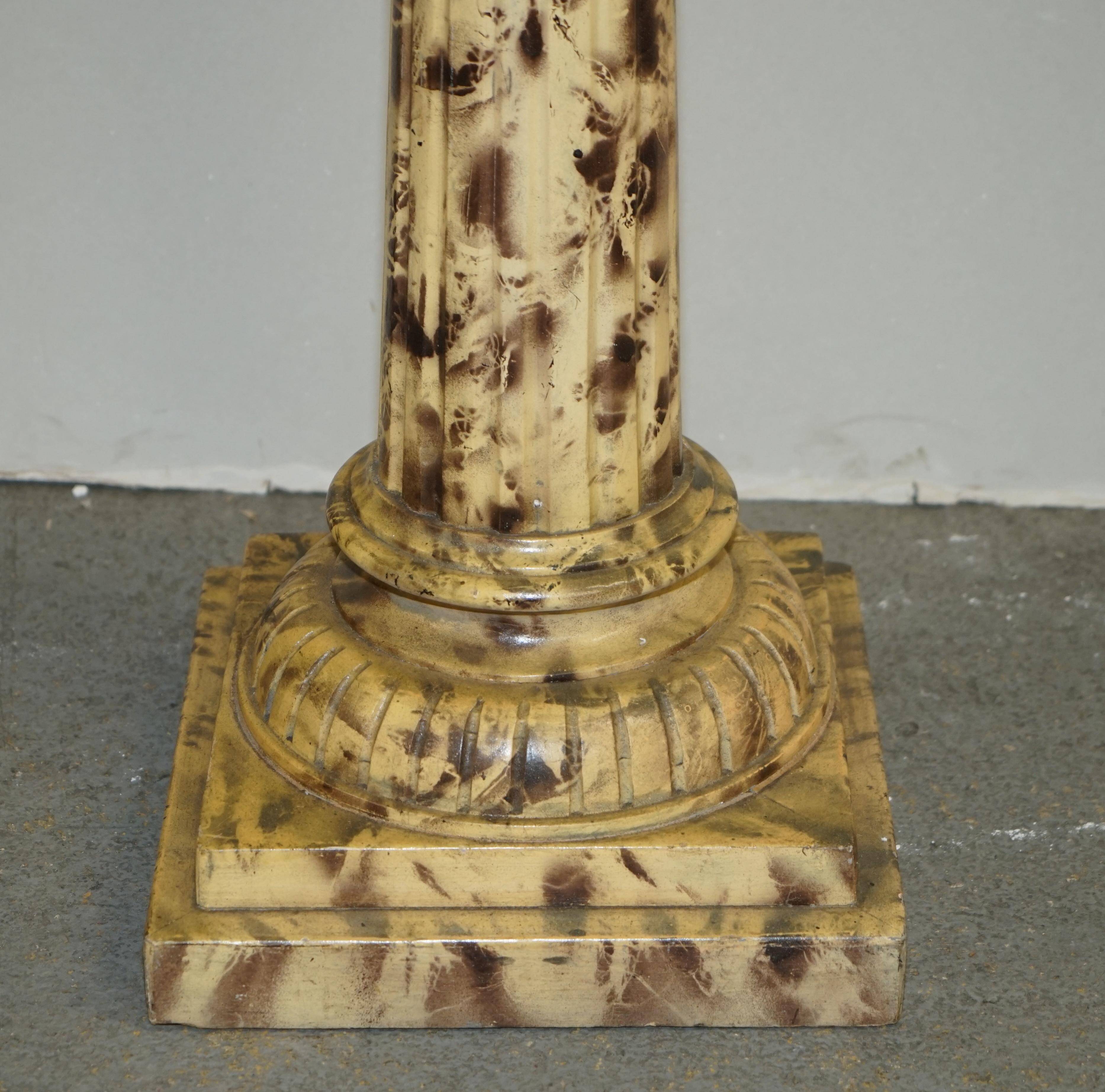 Pair of hand-carved Corinthian pillar bases