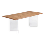 Kave Home table – "Lotty" model Oak & glass – in perfect condition