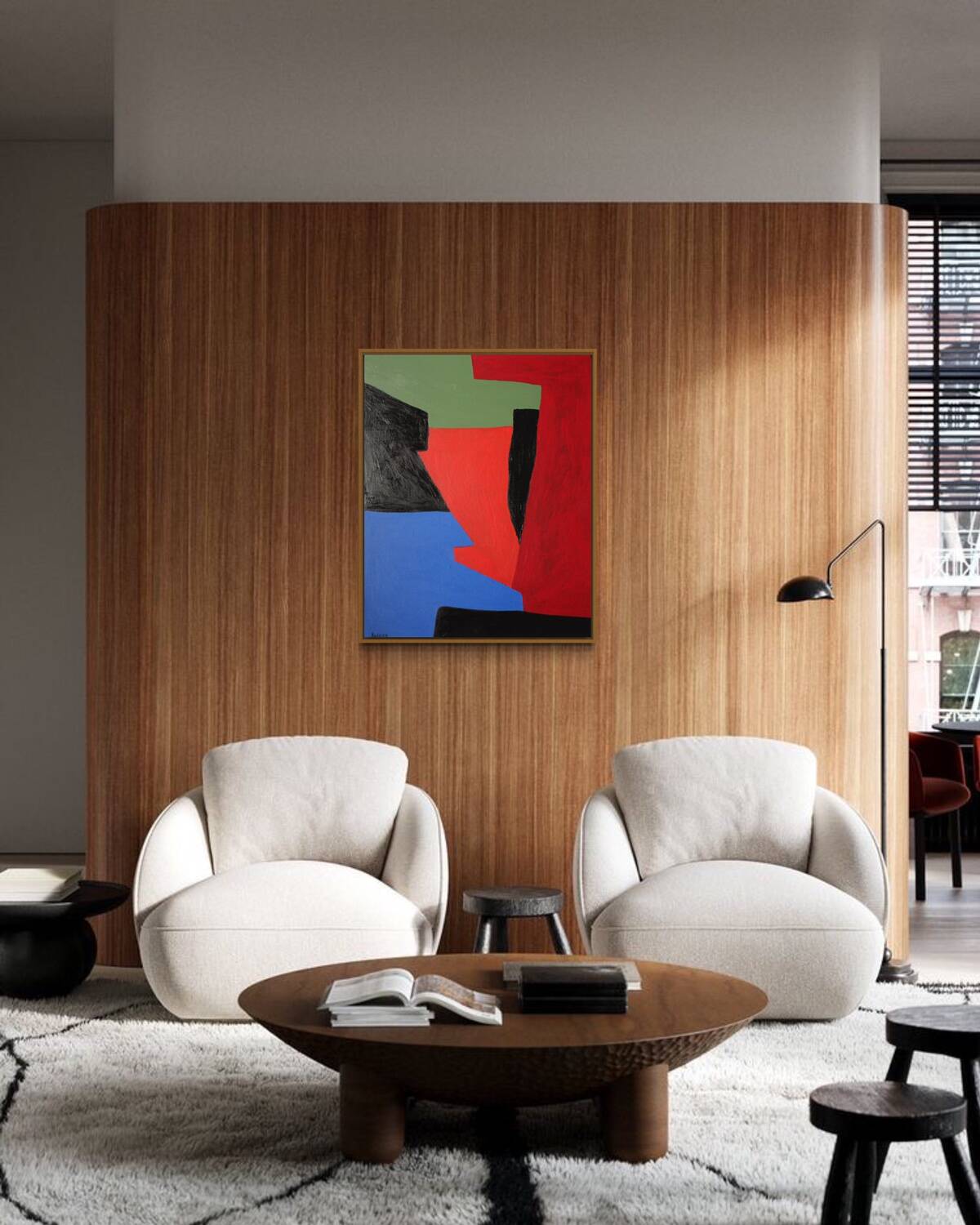 Contemporary minimalist geometric abstract