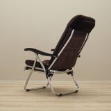 Fauteuil en velours marron, design danois, années 1970, production : Danemark