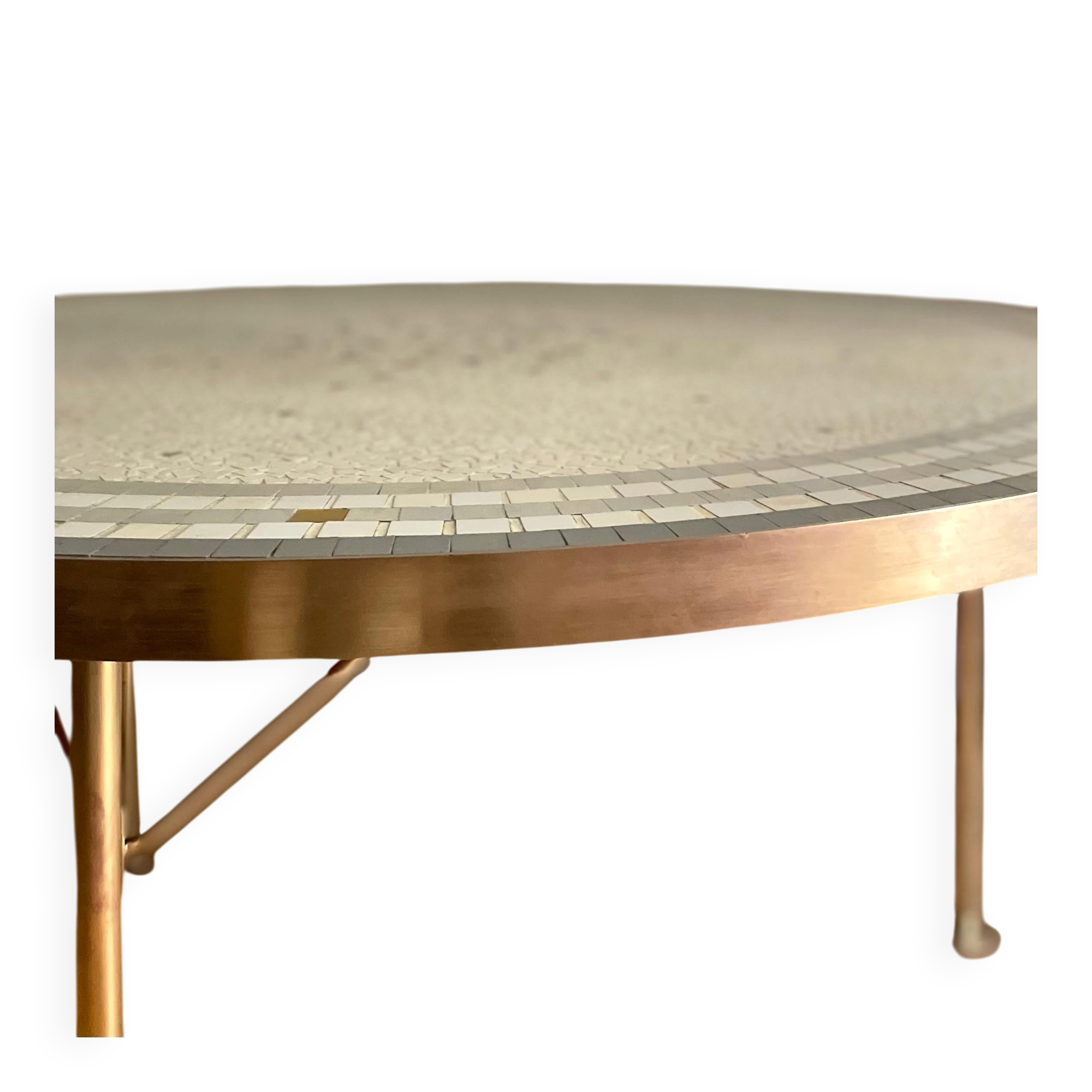 Berthold Müller Mosaic and Brass Table