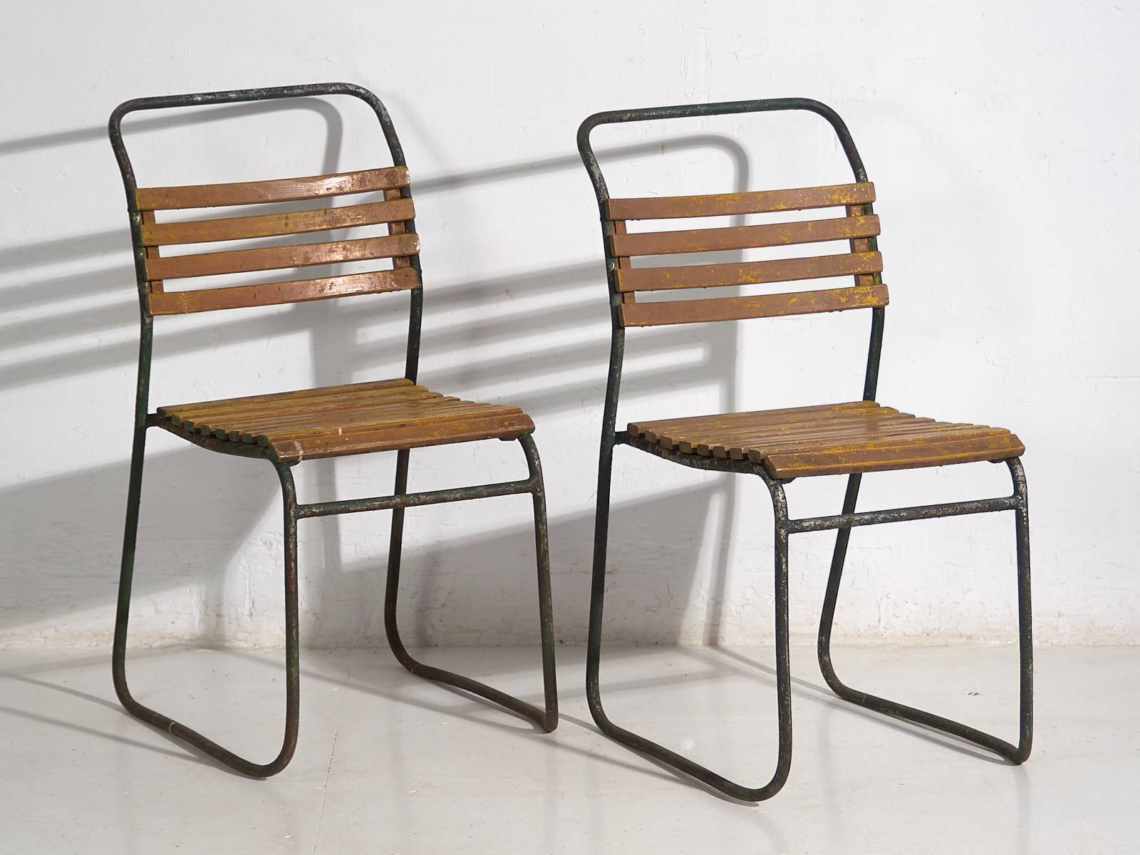 Antique garden chairs (c.1920). Set of 2 pieces #32