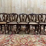 Set of 10 caned chairs from the Louis Philippe period.