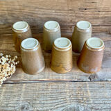 6 stoneware cups Digoin France