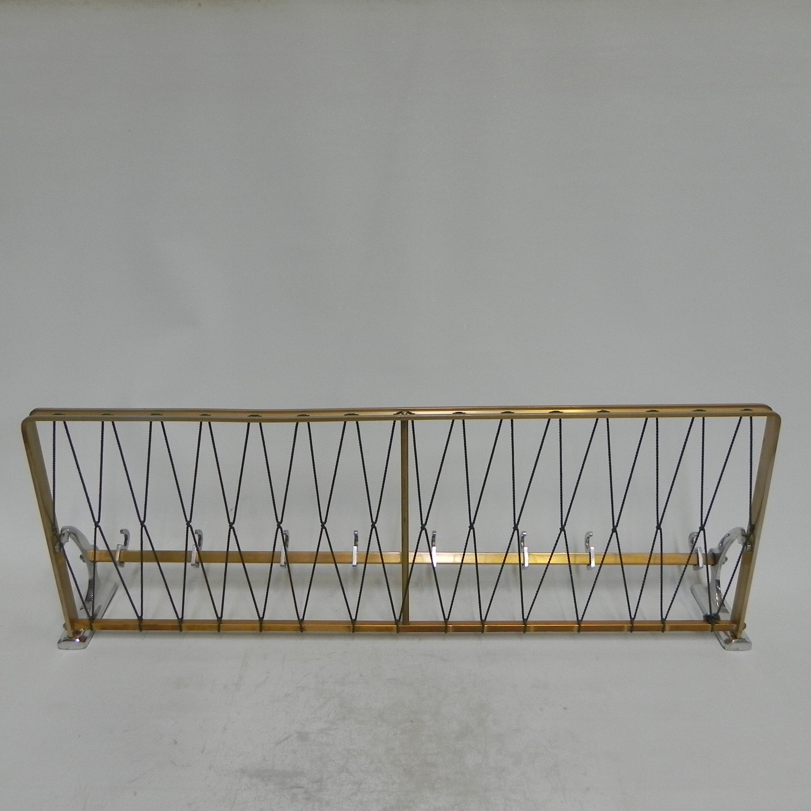Vintage aluminum wall coat rack