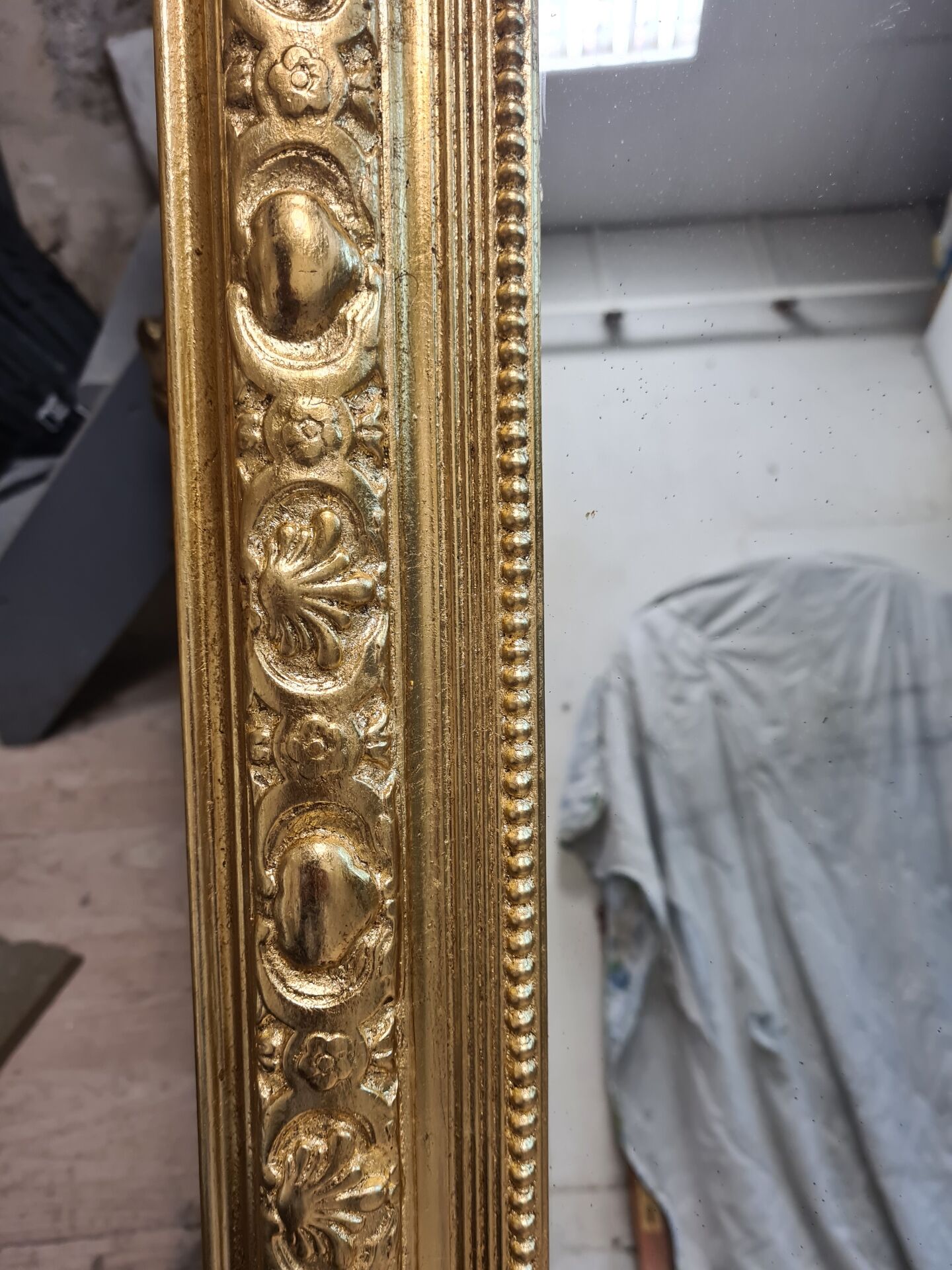 Antique gilded mirror in Louis Philippe style