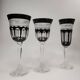 Service "Pénombre" in black and clear crystal – Crystal of Paris