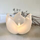 Pair of "Lotus" frosted glass candle holders – Leonardo