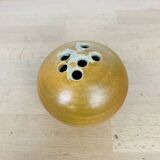 Vase boule grès pique fleurs signé Barotte