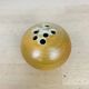 Stoneware ball vase with flower spike signed Barotte