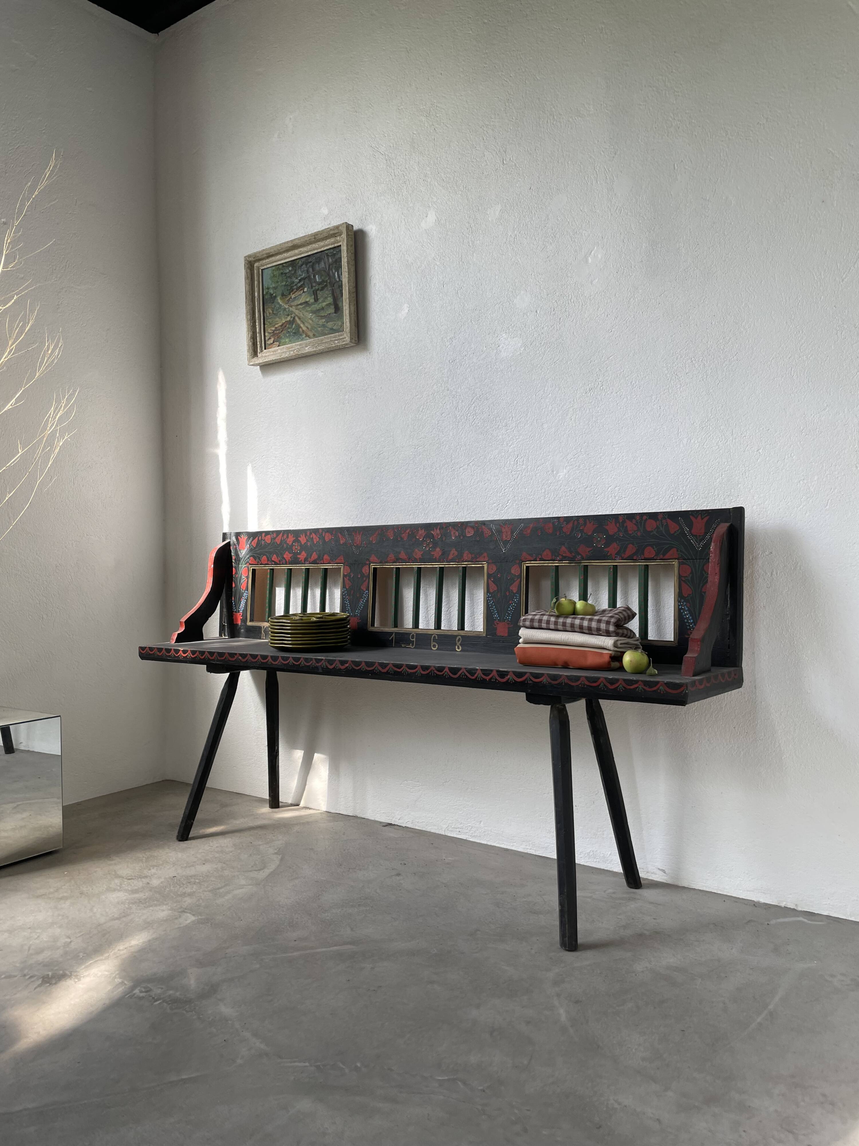 Moldavian bench 1968 polychrome