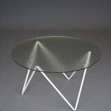 Table basse ronde minimaliste hollandaise. Années 1950