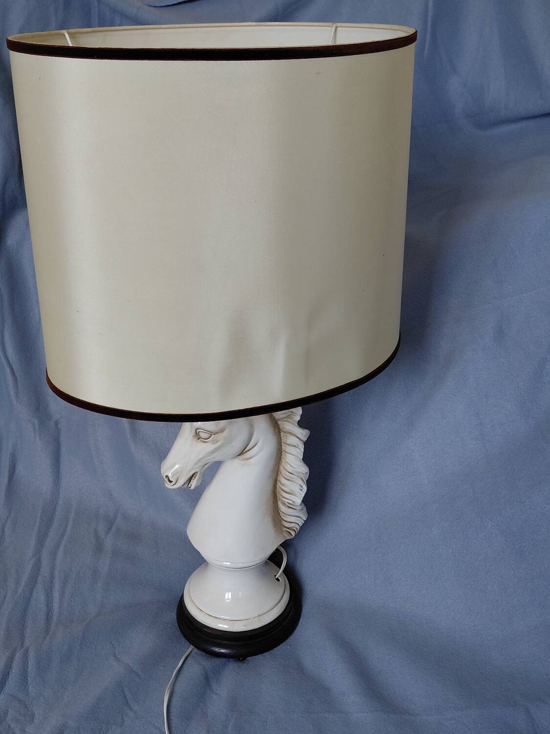 1970s ceramic horse lamp
