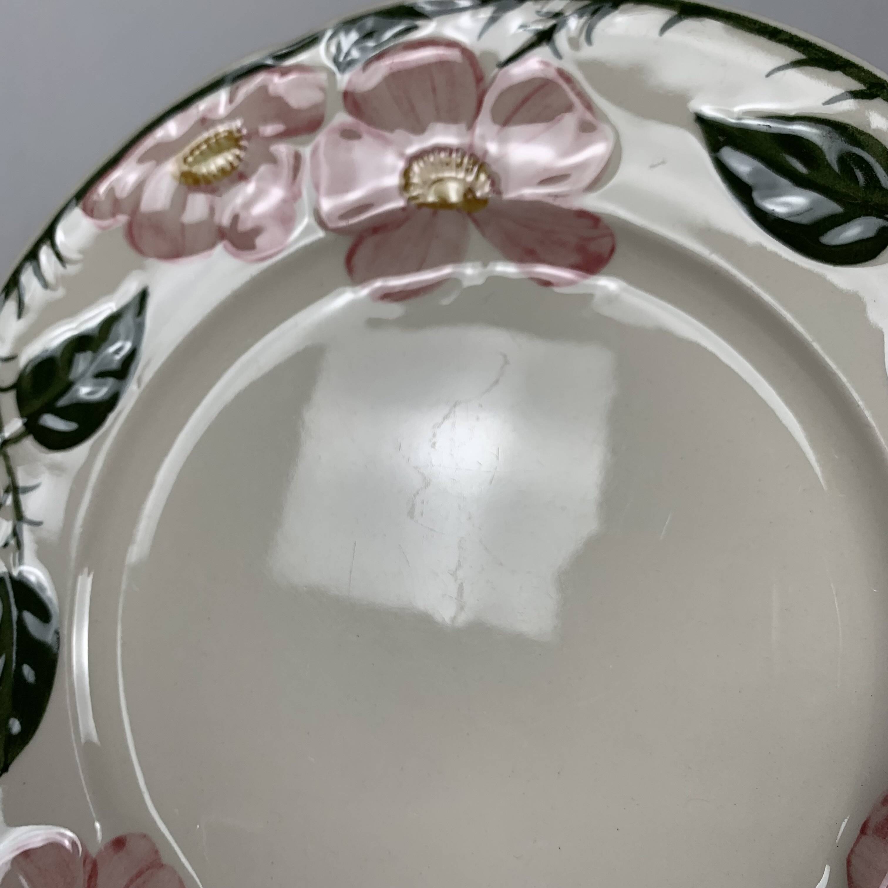 Set of 9 Villeroy & Boch "Wild Rose" dessert plates, 1970