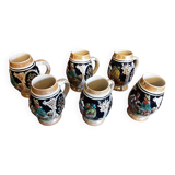 Set of 6 mugs beer germany