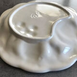 Vintage plate in ceramic enamelled decoration of fruits in relief