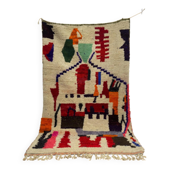 Handmade pure wool Moroccan rug 3x2 m