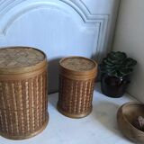 Boxes in rattan 70s