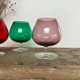 3 verres à dégustation couleurs vintage