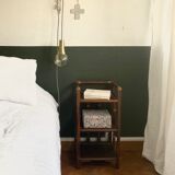 Vintage rattan bedside table