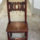 6 Alsatian chairs from the 19th century – carved wood – interlaced decoration