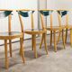 set of 4 chairs bistro Baumann model "Pollen café" design Pagnon / Pelhaître 1997