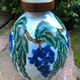 Vase art deco decoration with wisteria signed camille tharaud