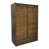 Vintage double curtain filing cabinet