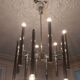 Very large vintage 12-light chandelier by Sciolari - 1970s (Space Age)