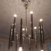 Very large vintage 12-light chandelier by Sciolari - 1970s (Space Age)