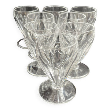 8 Saint Louis Béarn liqueur glasses