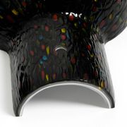 Pair of large 1980s Italian table lamps made of colorful multi-layer Murano