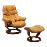 Ekornes armchair with footrest