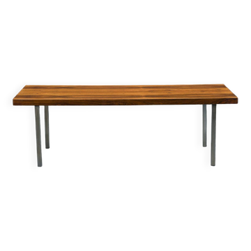 Table basse en palissandre et chrome, années 1960