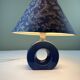 Blue ceramic lamp