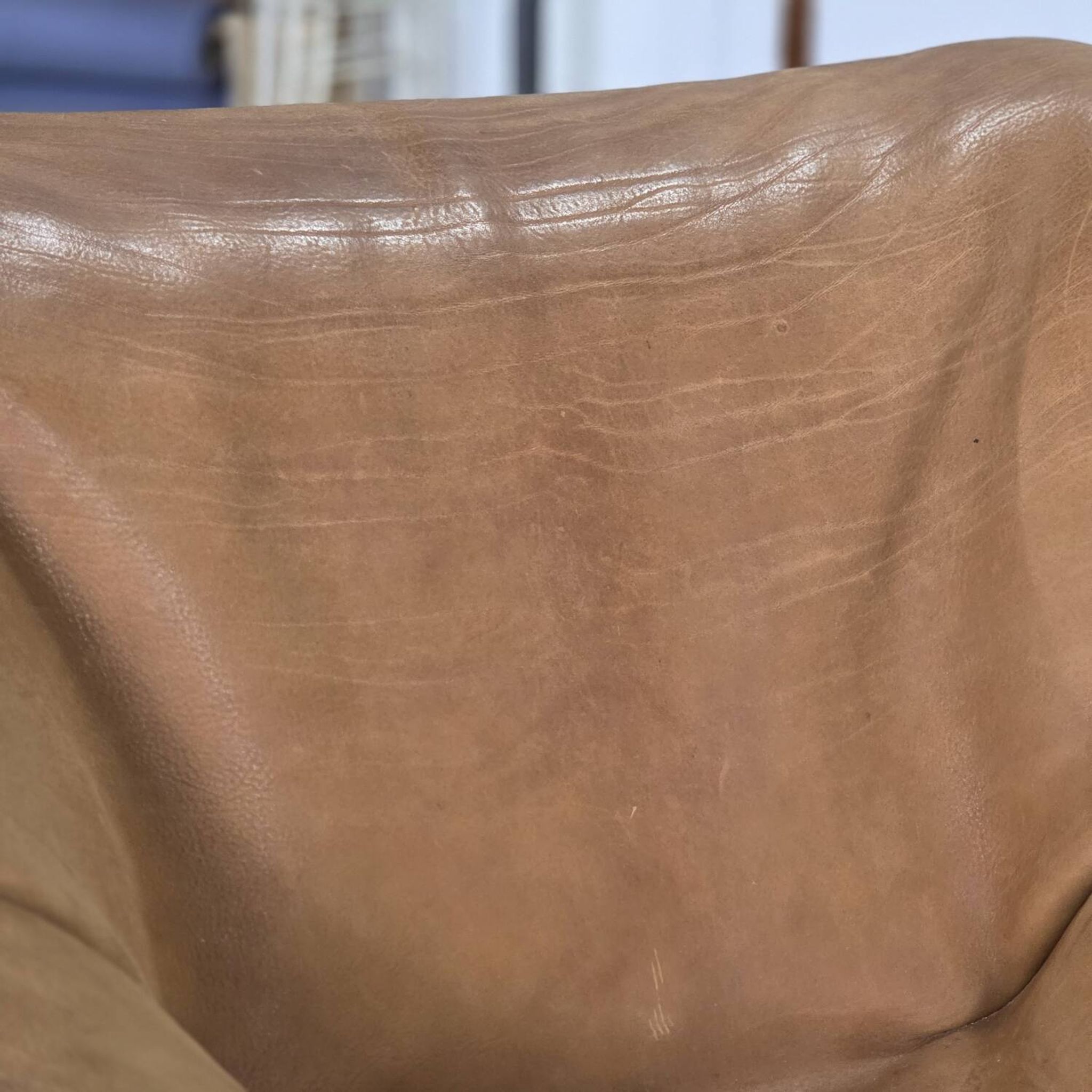 2 leather lounge chairs De Sede DS-46 vintage design from the 1970s