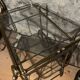 Drinks trolley, brass serving cart