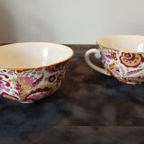 Hand-painted Gien cups