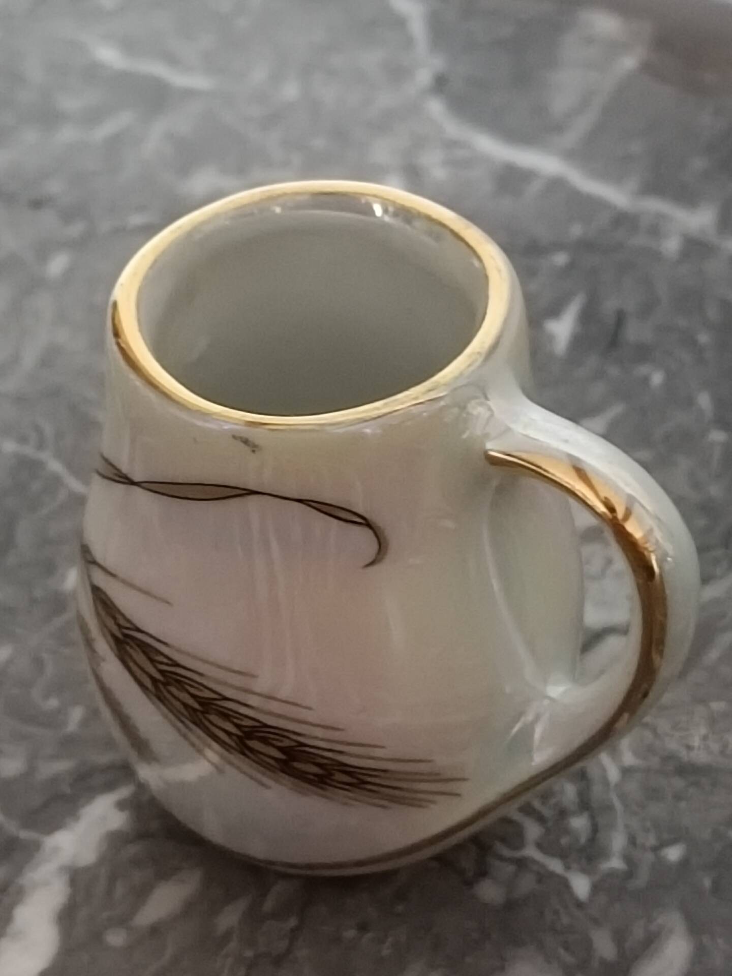 Vintage liqueur service p.a.r.i.s. 2 – iridescent porcelain