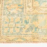 Orange vintage turkish rug, 6x9 feet vintage pastel orange carpet