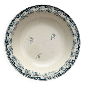 Round hollow ironstone dish "Milan" Creil and Montereau