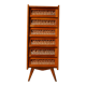Wooden and rattan dresser